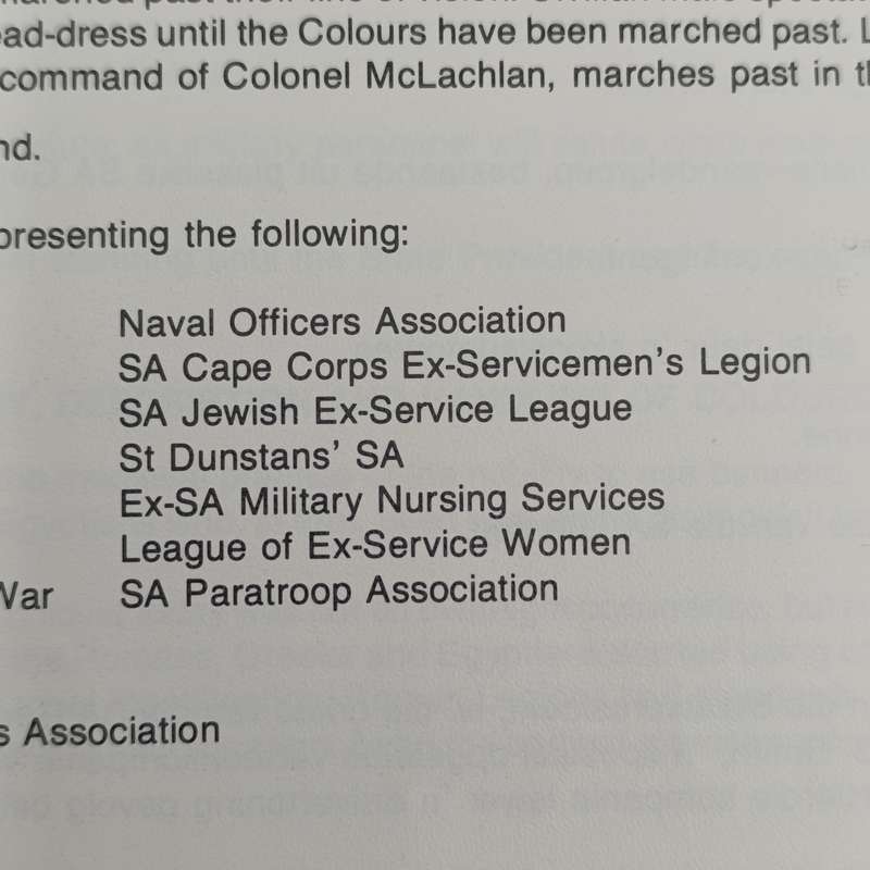 Annual South African Defence Force Day Parade Cape Town 1 July 1989