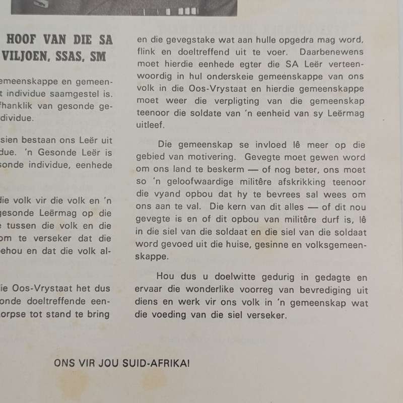 SADF 1976 Eastern Orange Free State Defence annual