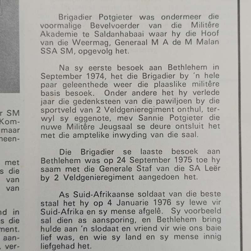 SADF 1976 Eastern Orange Free State Defence annual