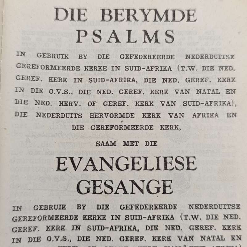 1948 issue Psalms and Gesange booklet