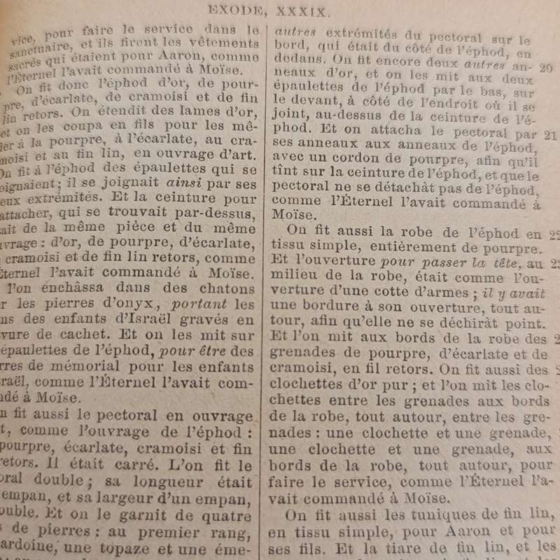 Antique French edition of The Bible