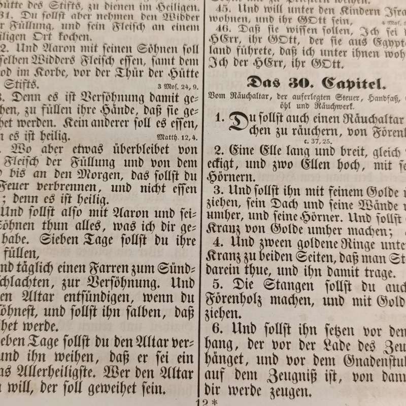 Antique German Bible - Old and New Testament by Martin Luther - circa 1800's