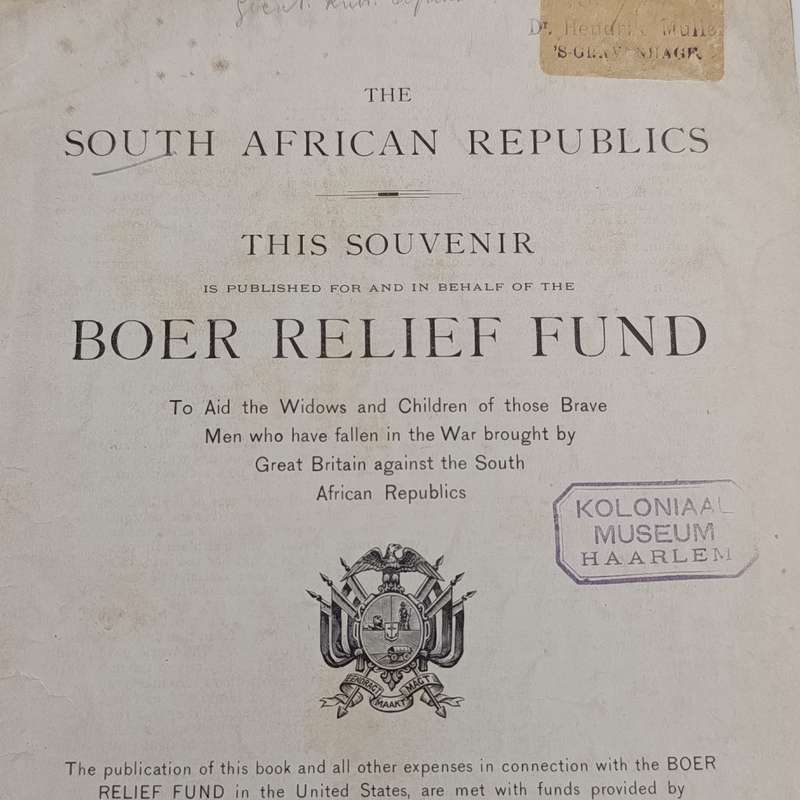 The South African Republics Boer Relief Fund souvenir booklet - very rare
