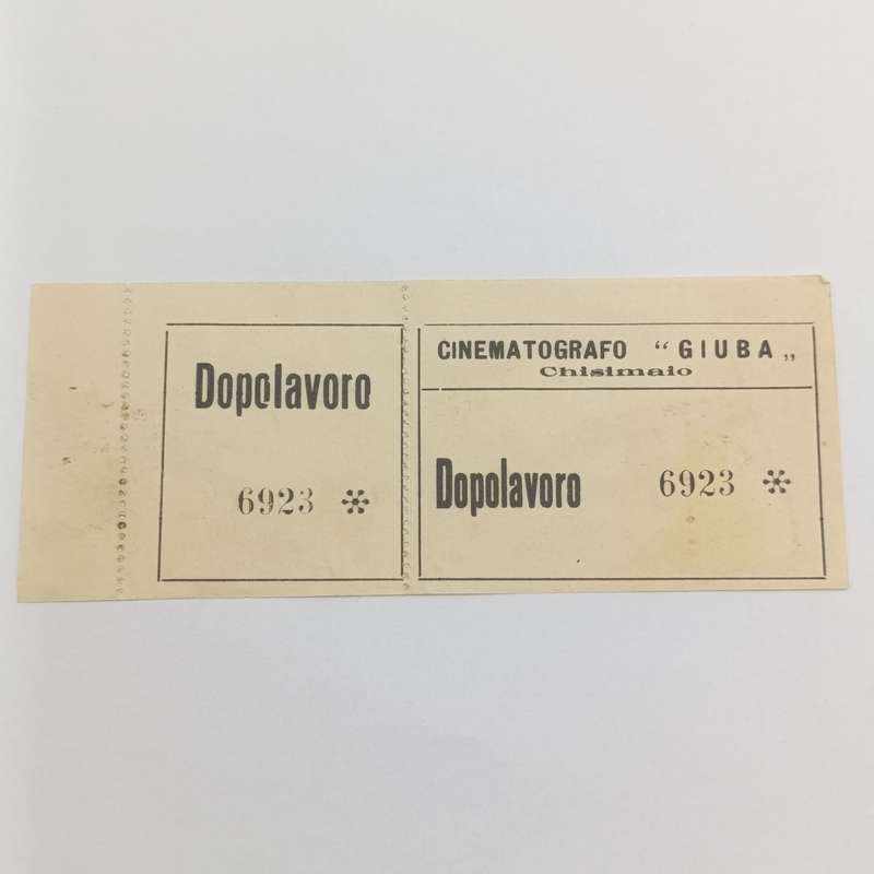 Italian WW2 Facist Leisure organization movie ticket - Somalia - unused
