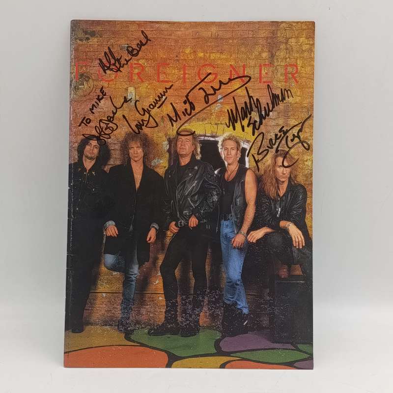 Brochure for the Big Concert Foreigner show in South Africa - signed by all band members