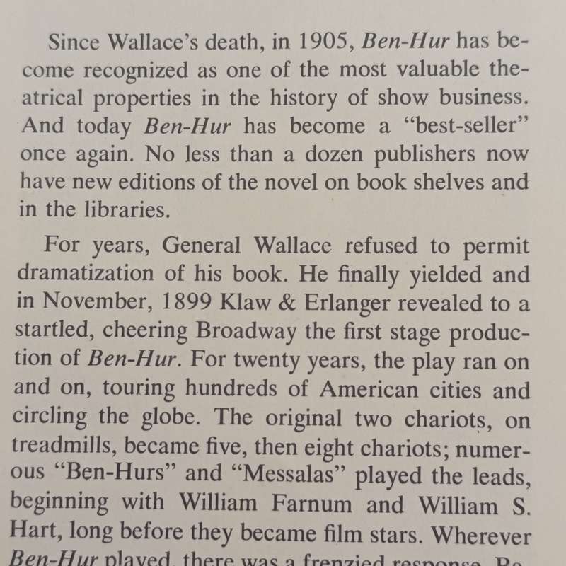 The story of the making of Ben Hur 1959 brachure