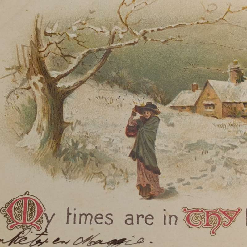 1907 Christmas postcard sent from Wellington Cape Colony to Dewetsdorp - Orange River Colony