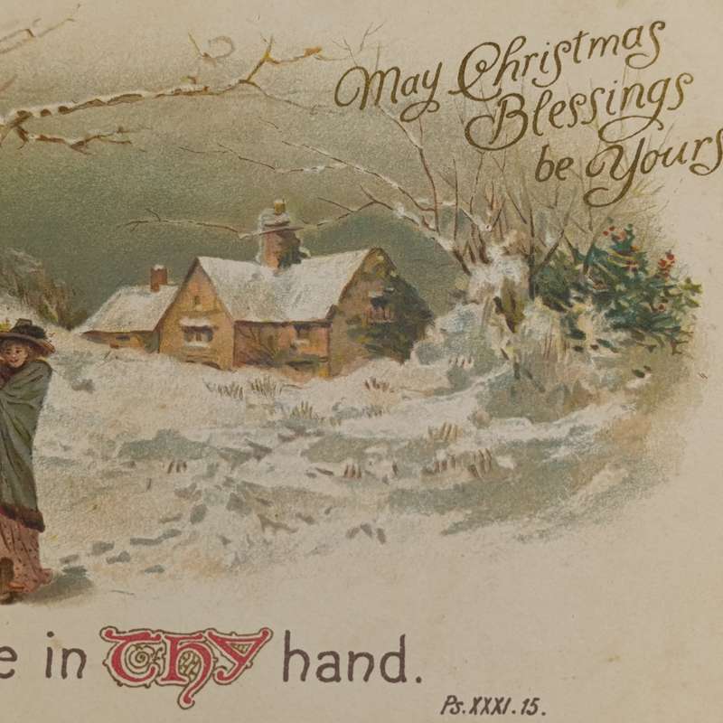 1907 Christmas postcard sent from Wellington Cape Colony to Dewetsdorp - Orange River Colony