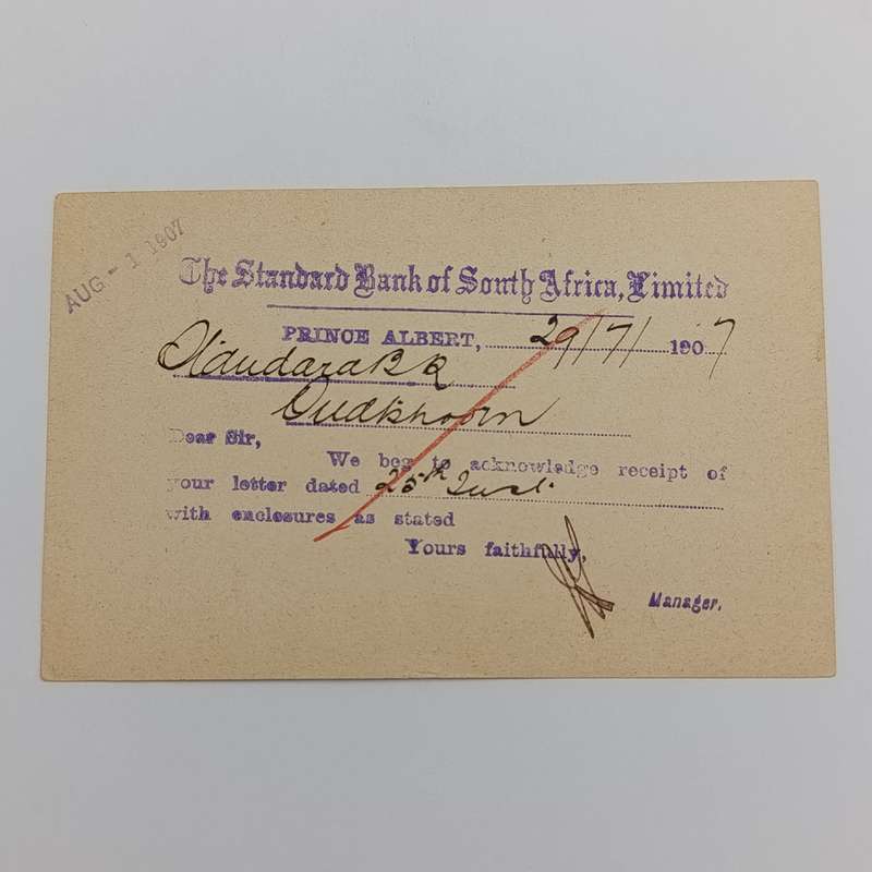 1907 Attractive pre-franked half penny postcard Cape of Good Hope Inland service