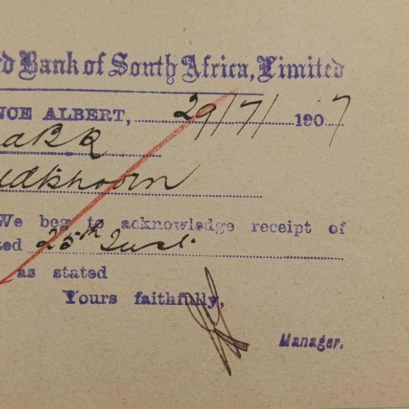 1907 Attractive pre-franked half penny postcard Cape of Good Hope Inland service