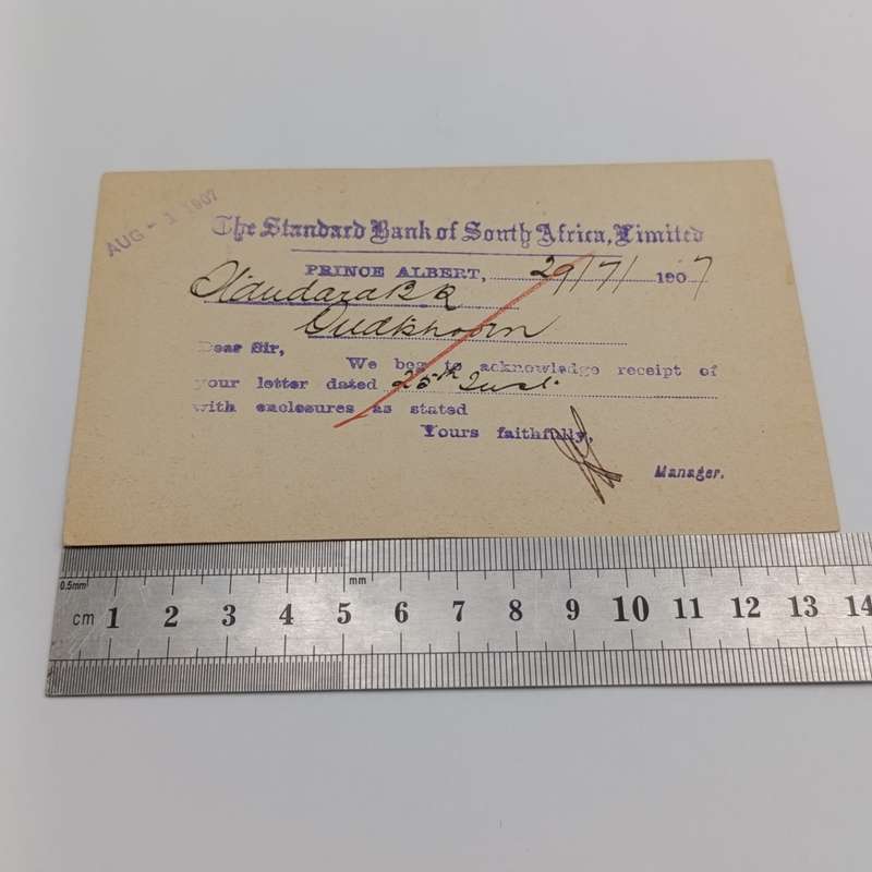 1907 Attractive pre-franked half penny postcard Cape of Good Hope Inland service