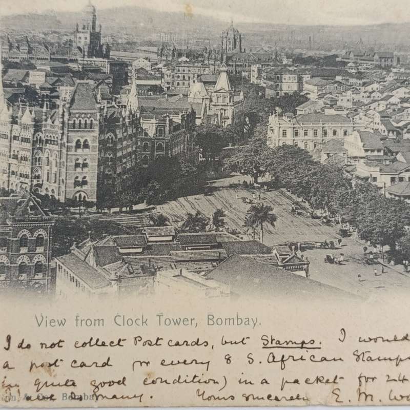1906 Postcard from SIMLA, India to Koonap, Cape of Good Hope through Fort Beaufort