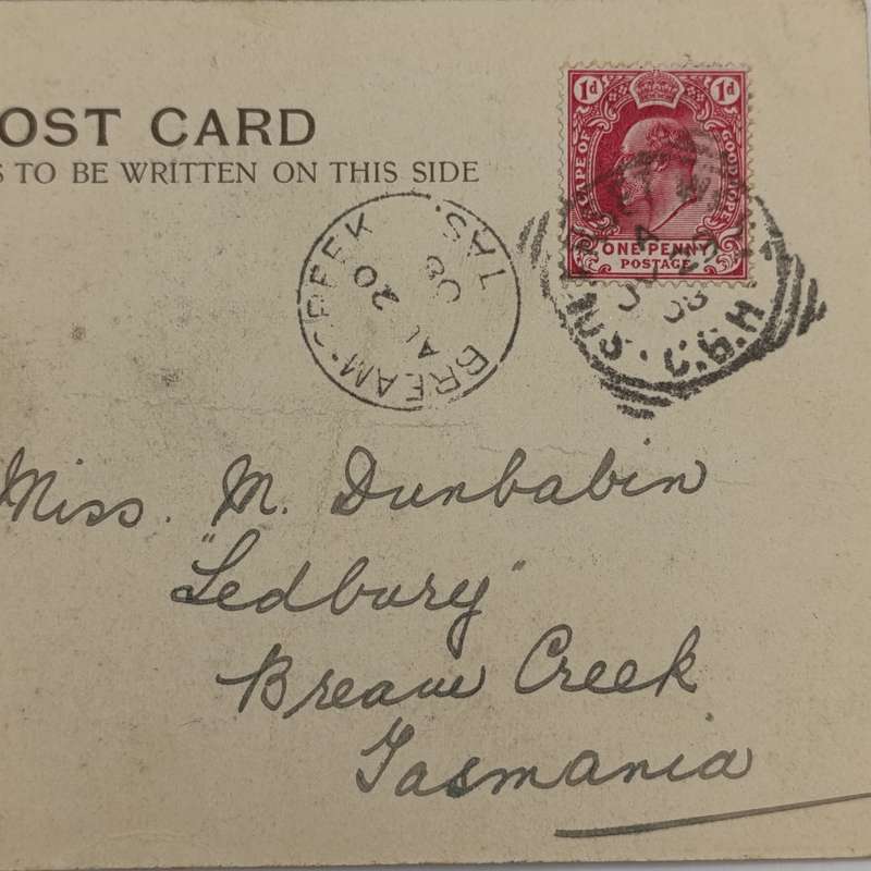 1908 Postcard from Somerset West, Cape Colony to Bream Creek, Tasmania