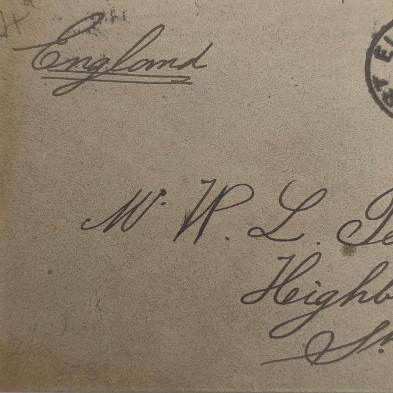 1896 Cover from Port Elizabeth, South Africa to St Leonards on Sea, England on postage