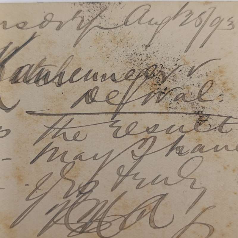 1893 Prepaid postcard half penny, Cape of Good Hope Burghersdorp to Queenstown