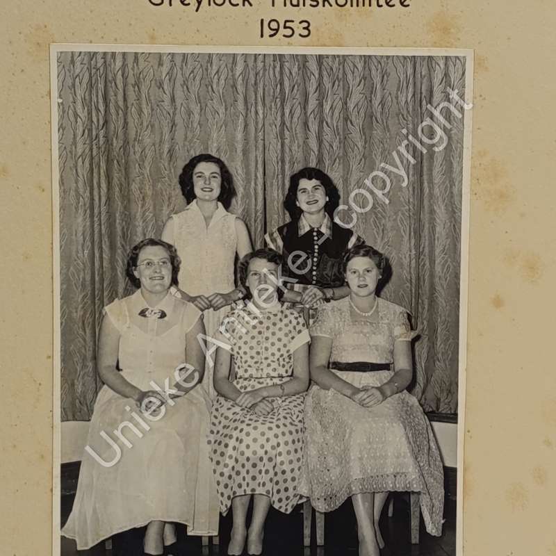1953 photo of the Greylock House Committee Stellenbosch