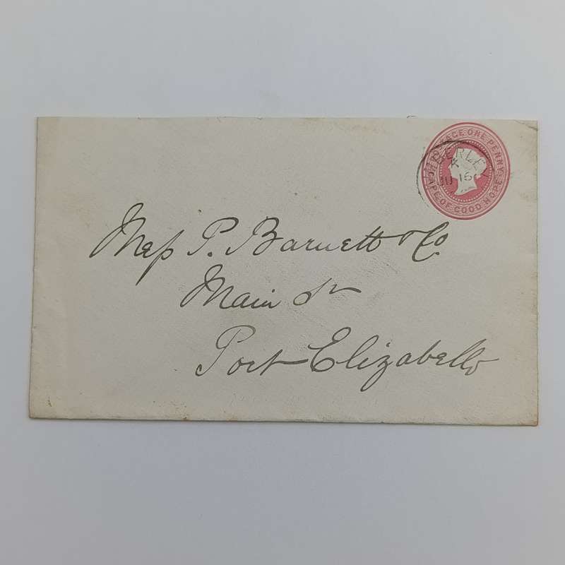Prepaid Postage early 1900's Cape of Good Hope envelope posted Kimberley to Port Elizabeth