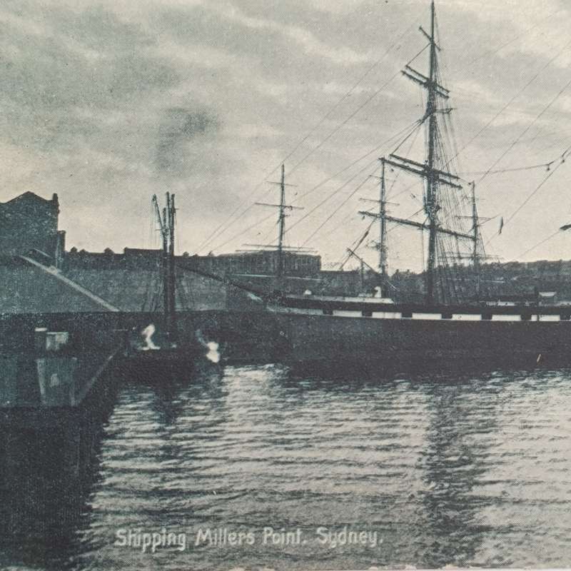 1909 Postcard from Fraserburg Rd to Ceres, Cape Colony - Pictures of shipping Millers Point, Sydney