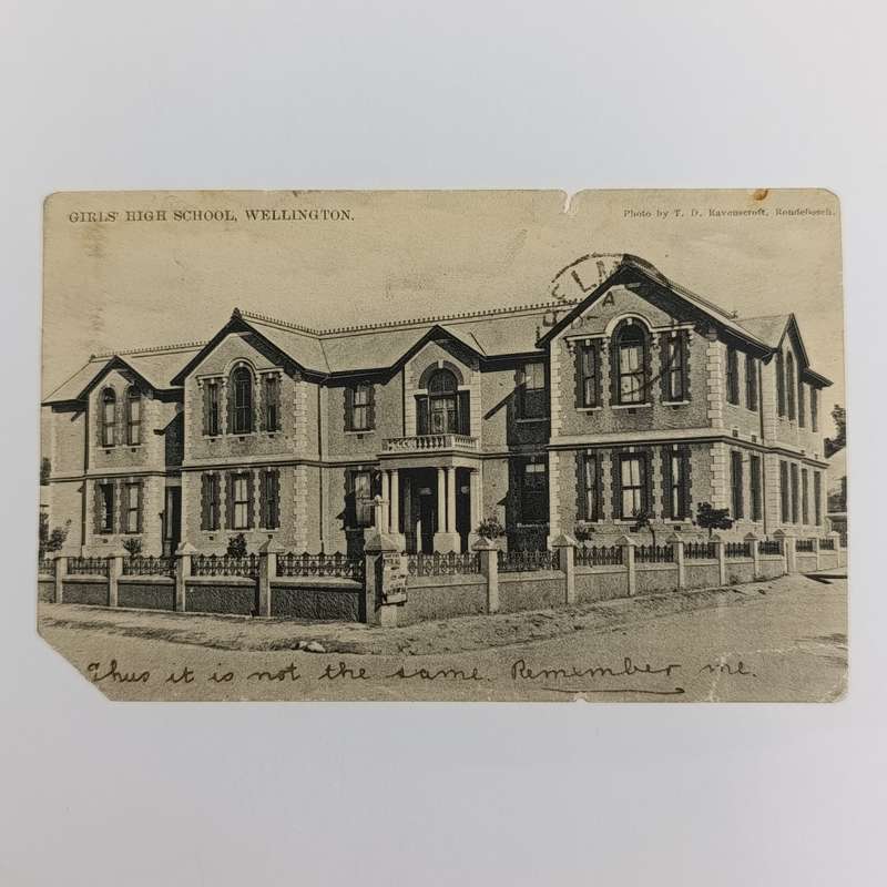 1907 Postcard Wellington to Campbell, Griqualand West - Picture of Girls High School Wellington