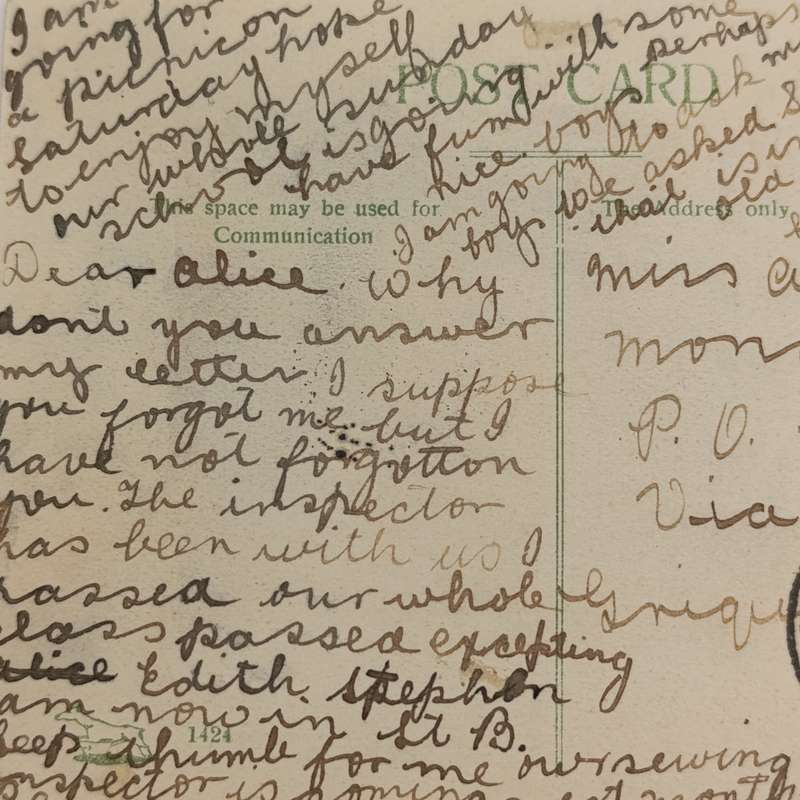 1908 Postcard from Wellington to Papkuil via Campbell and Kimberley