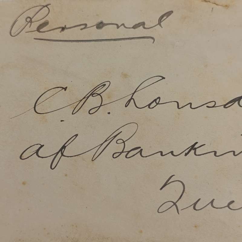 Postal Cover Cape of Good Hope 1893 on African bank Stationary posted to Queenstown from PE
