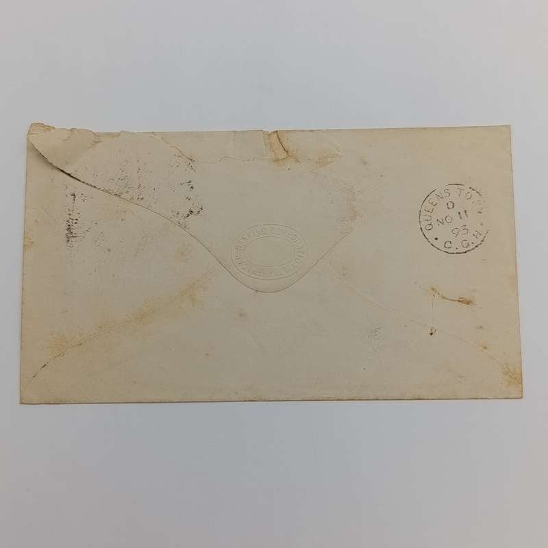 Postal Cover Cape of Good Hope 1893 on African bank Stationary posted to Queenstown from PE
