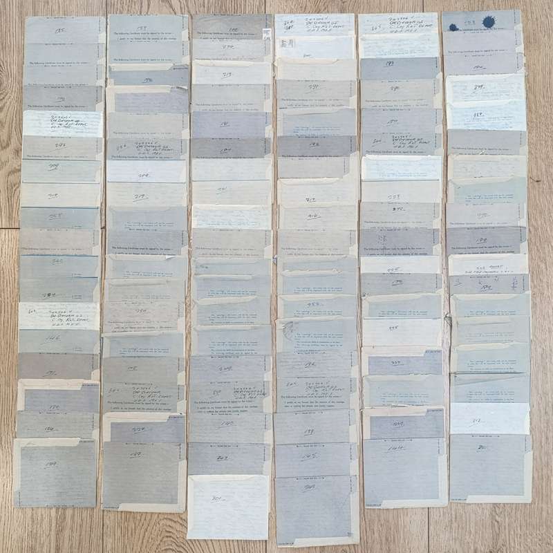 Lot of 110 WW2 period letter cards sent to Mrs GJ Strydom of Pinelands by her husband George