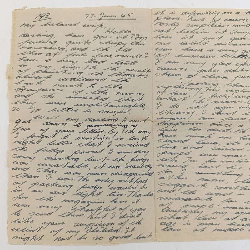 Lot of 110 WW2 period letter cards sent to Mrs GJ Strydom of Pinelands by her husband George