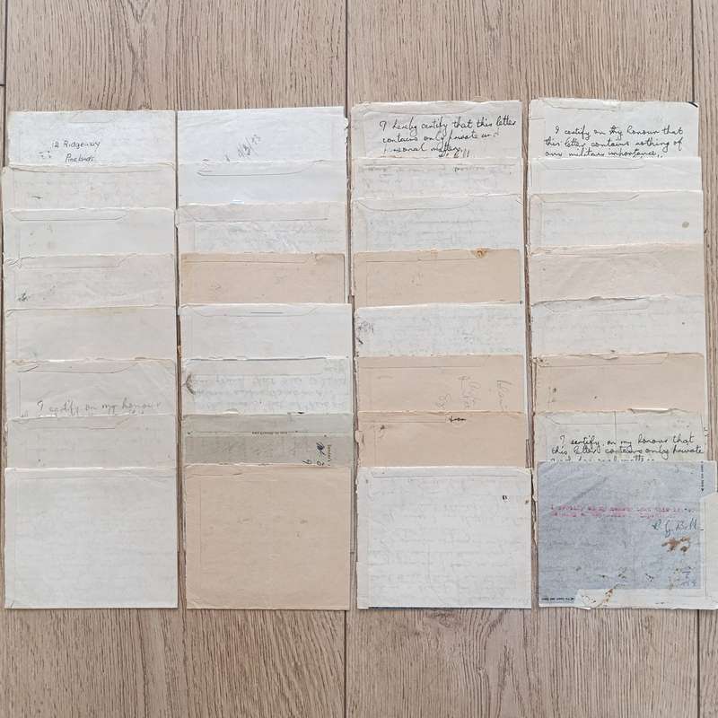 Lot of 31 WW2 period letter cards sent to miss (Staff Sgt) ML Tennant stationed in Simonstown