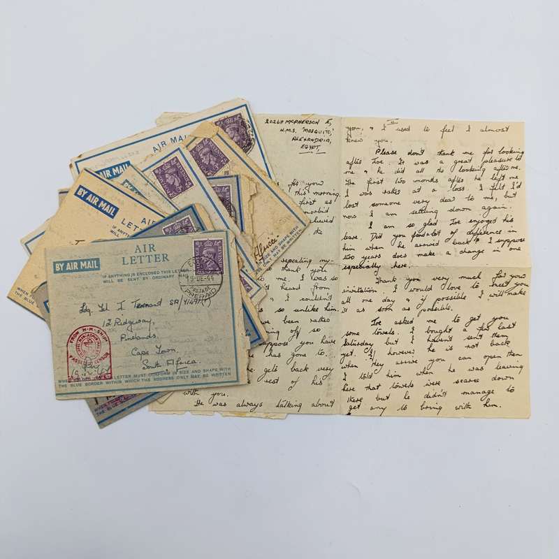 Lot of 7 WW2 1944 letters sent to Joe Tennant