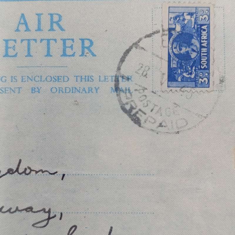 Pair of Air letters WW2 period sent by Robin Bell (Armour division) to his married sister May