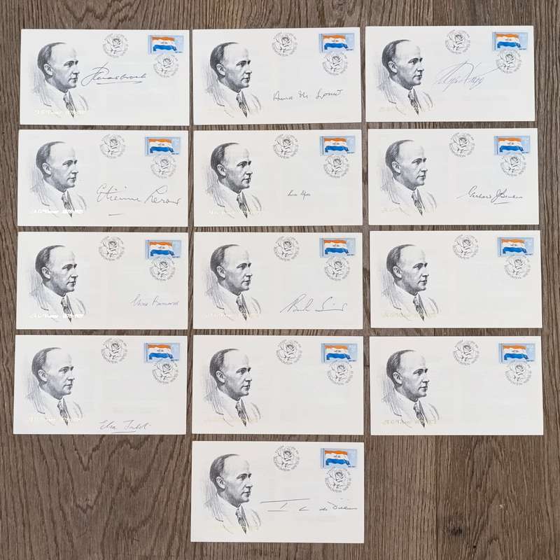Lot of 13 AG Visser First Day covers issued 1978 - signed by South African poets and writers