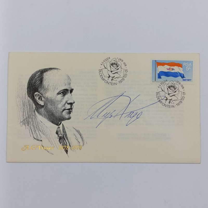 Lot of 13 AG Visser First Day covers issued 1978 - signed by South African poets and writers