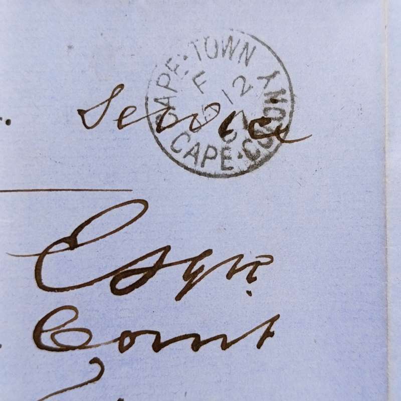 1867 Cape Colony official on Her Majesty's Service cover