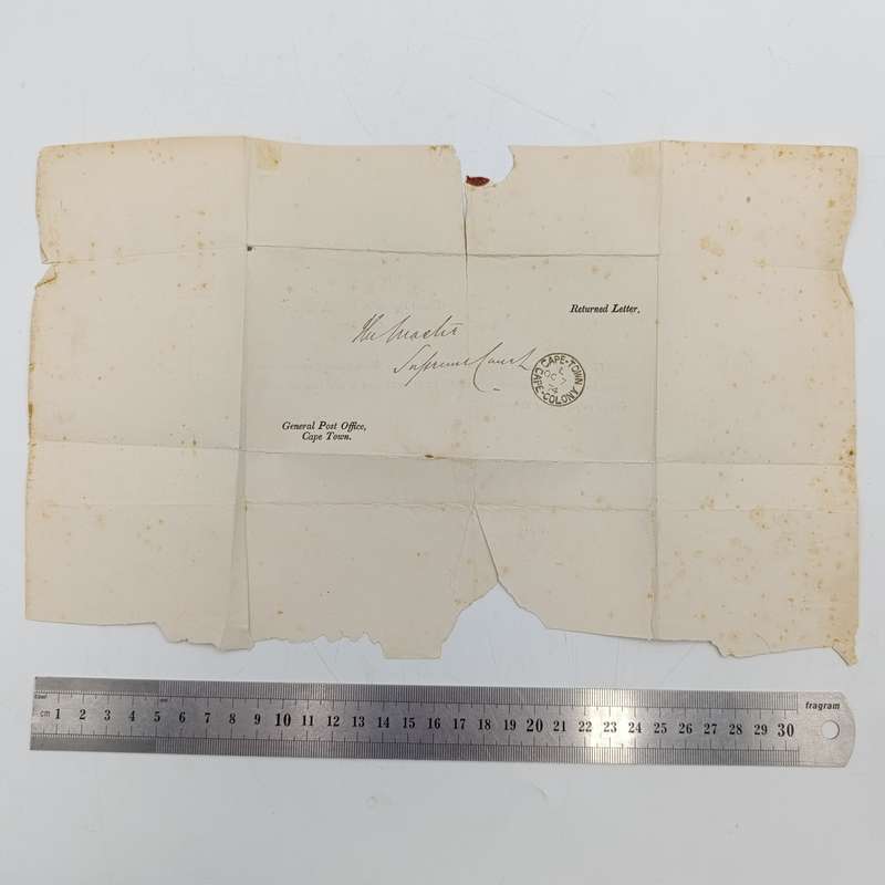 1874 Cape Colony returned letter cover - rarely seen
