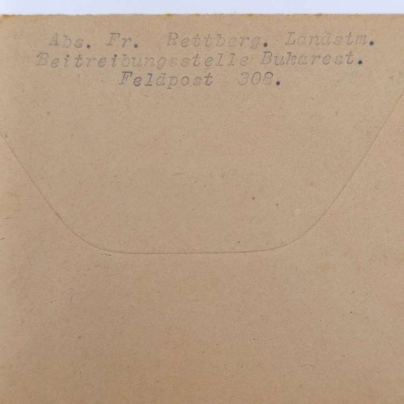 1918 Feldpost WW1 cover addressed to Frau Director Schirmen, Marburg Deutsche Feldpost