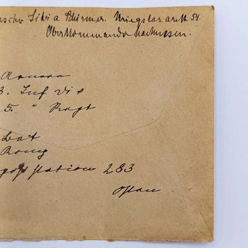 1916 WW1 Feldpost wartime cover to Marburg Feldpoststation no. 22.