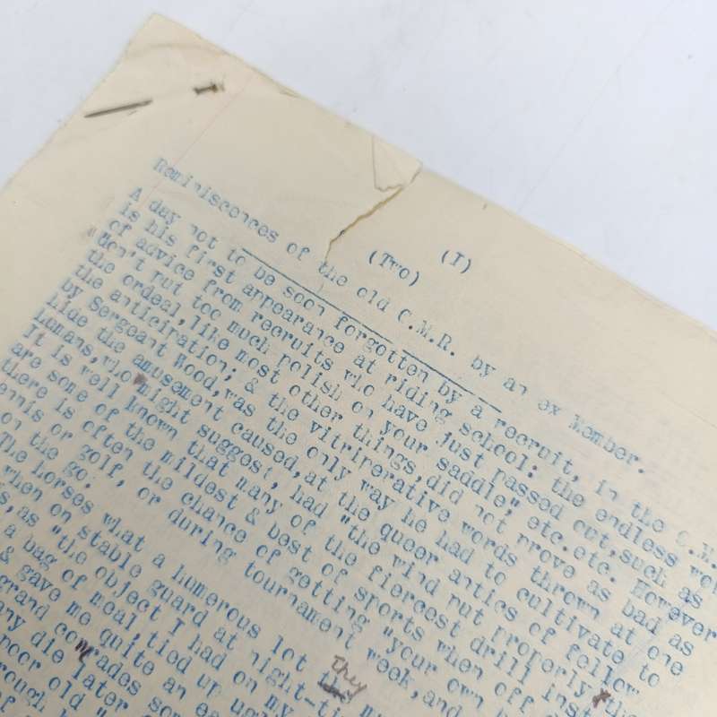 Reminiscences of the old Cape Mounted Rifles by soldier S.A. Smith of Ceres, An original document