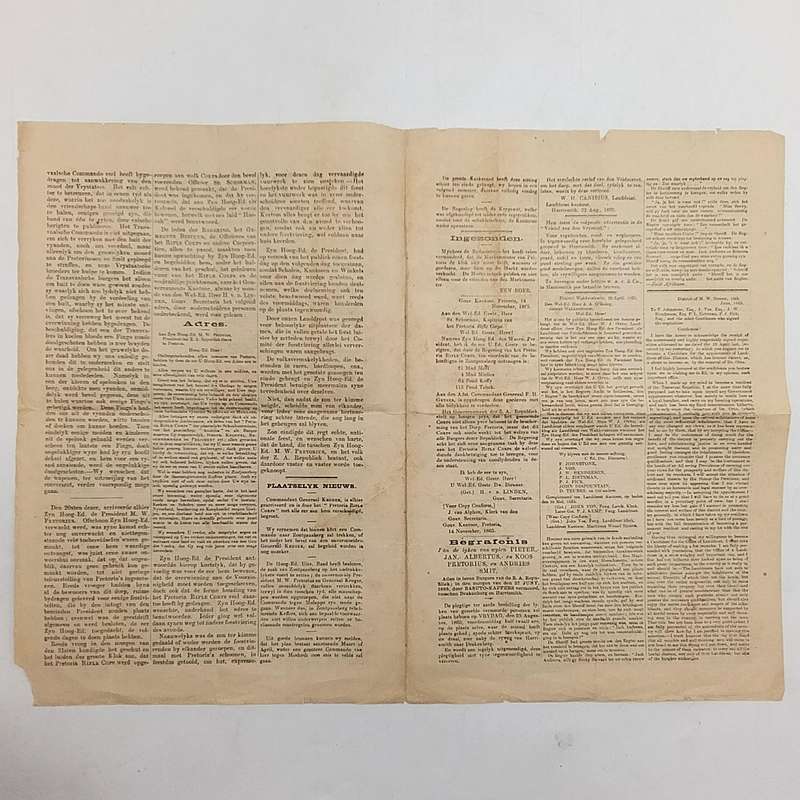 1865 Copy of De Republikein in excellent condition with article about a Commando that went out to f