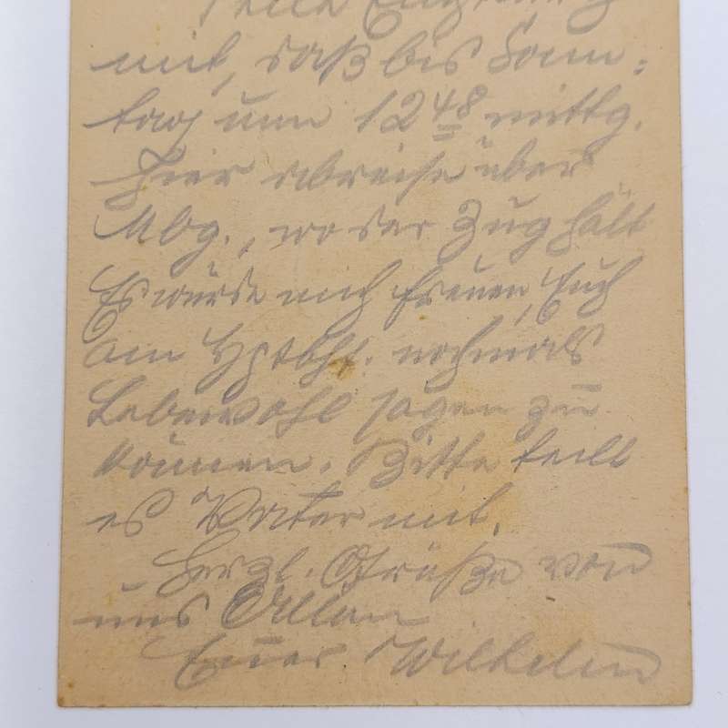 1916 WW1 Frankfurt South Feldpostkarte to Marburg - Private message