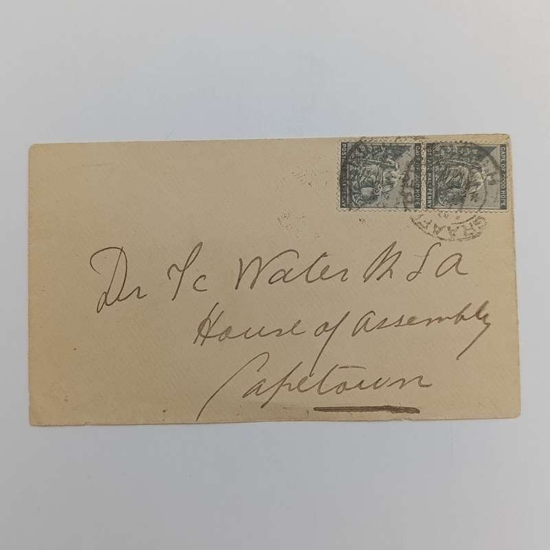 1904 letter Graaff Reinet to Cape Town with 2 half penny stamps