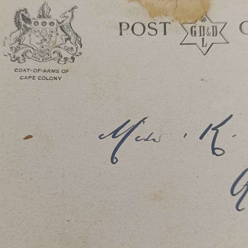 1908 Postcard Queenstown to Umtata - Rare Imvani postmark Port Elizabeth North Jetty picture
