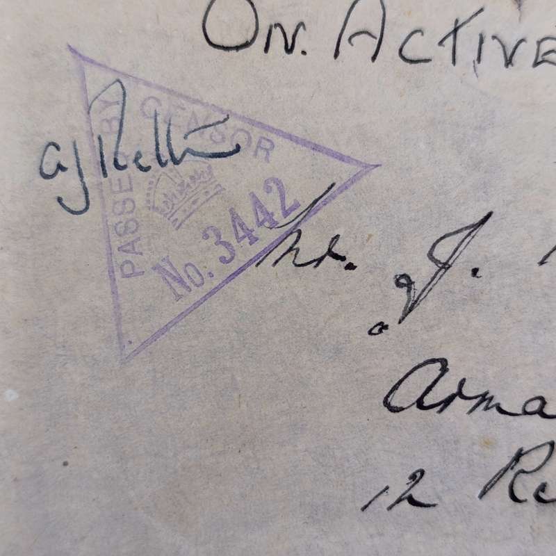 1941 WW2 On Active service cover posted from Field Post Office 174 to Pinelands South Africa