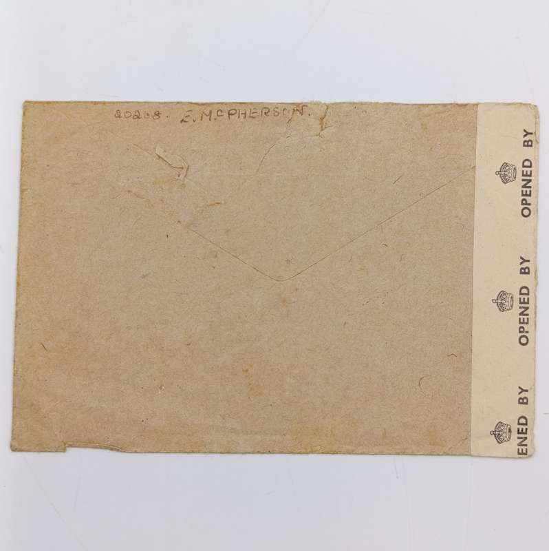 Censored cover on Royal NAVY Stationery - Maritime mail cancel applied and resealed by censor 9253