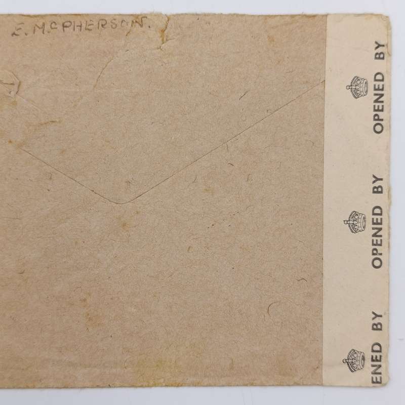 Censored cover on Royal NAVY Stationery - Maritime mail cancel applied and resealed by censor 9253