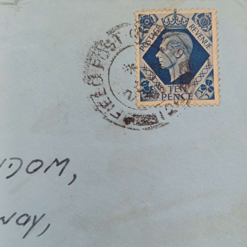 Airmail Field Post cover to Pinelands, South Africa with passed by censor 1865 mark