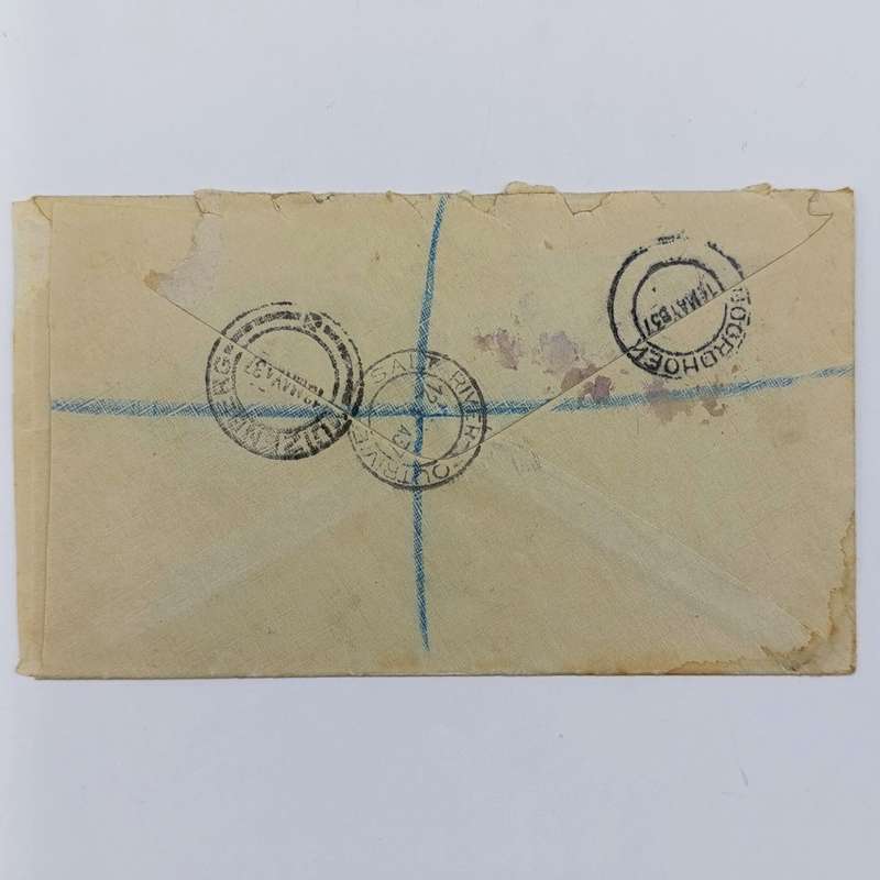 1937 Registered cover Salt River / ZoutRiver with pair of 1 shilling corornation stamps