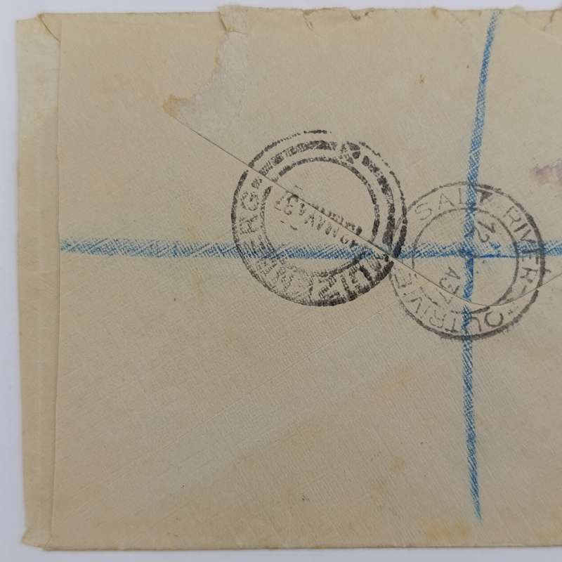 1937 Registered cover Salt River / ZoutRiver with pair of 1 shilling corornation stamps