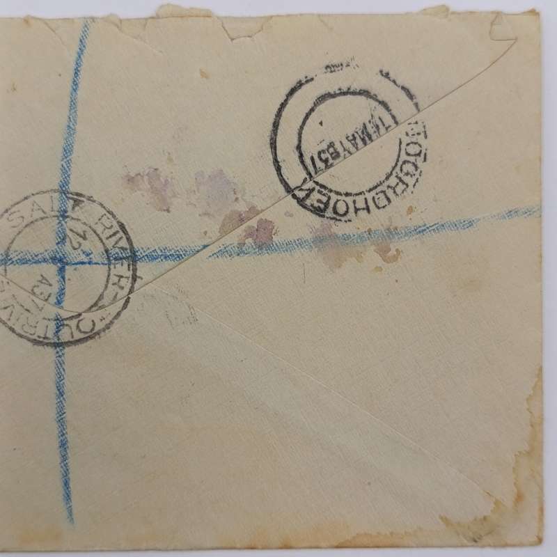 1937 Registered cover Salt River / ZoutRiver with pair of 1 shilling corornation stamps