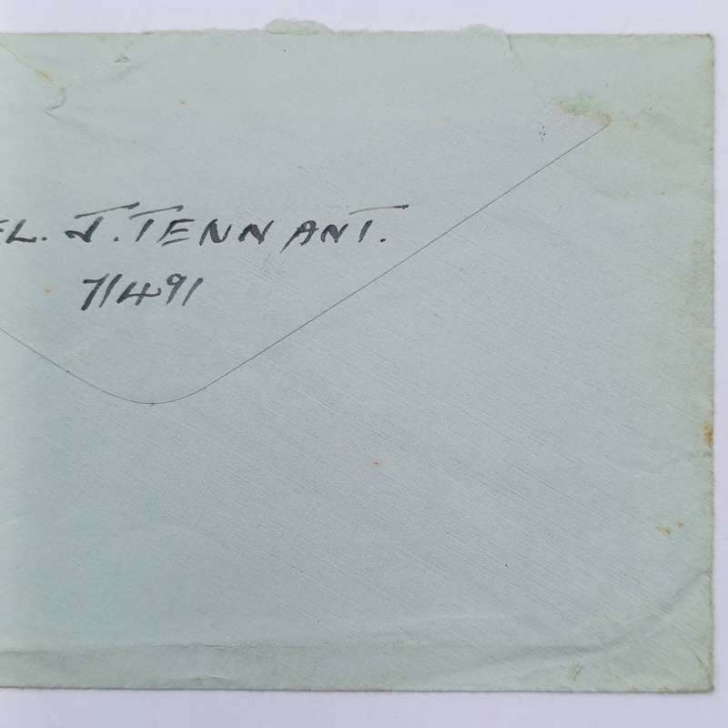 WW2 On Active Service cover - Passed by Censor no. 2770 and Received from HM Ships marks applied
